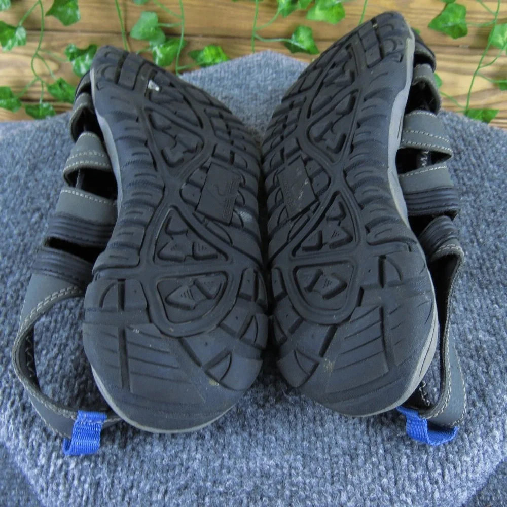 Ozark Trail Men's Sport Sandals Size 11 Grey Blue Drawstring Straps‎